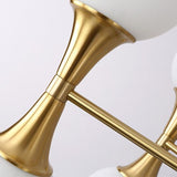 Gold Finish Molecule Chandelier Minimalistic Frosted White Glass Hanging Pendant Light Clearhalo 'Ceiling Lights' 'Chandeliers' 'Modern Chandeliers' 'Modern' Lighting' 2269120