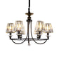 Crystal Black Chandelier Light Tapered 4/6/8 Lights Nordic Ceiling Pendant Light for Dining Room Clearhalo 'Ceiling Lights' 'Chandeliers' Lighting' options 227251