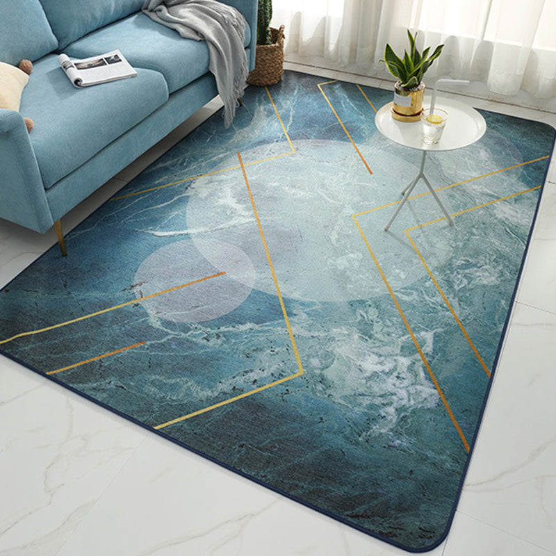 Glam Geometric Print Rug Multicolor Contemporary Rug Polypropylene Machine Wash Anti-Slip Pet Friendly Rug for Home Green Clearhalo 'Area Rug' 'Modern' 'Rugs' Rug' 2274634