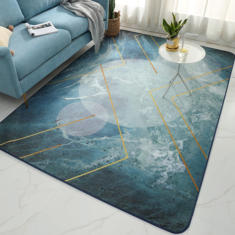 Glam Geometric Print Rug Multicolor Contemporary Rug Polypropylene Machine Wash Anti-Slip Pet Friendly Rug for Home Green Clearhalo 'Area Rug' 'Modern' 'Rugs' Rug' 2274634