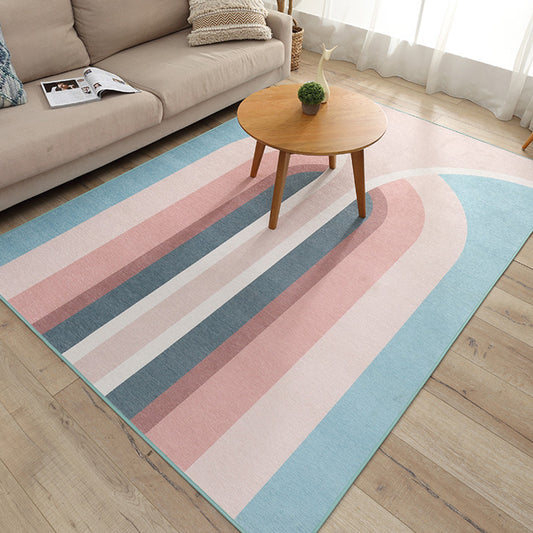 Glam Geometric Print Rug Multicolor Contemporary Rug Polypropylene Machine Wash Anti-Slip Pet Friendly Rug for Home Pink Clearhalo 'Area Rug' 'Modern' 'Rugs' Rug' 2274638