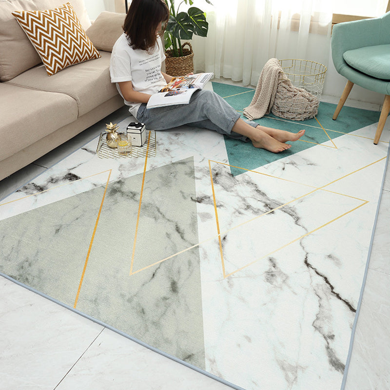 Glam Geometric Print Rug Multicolor Contemporary Rug Polypropylene Machine Wash Anti-Slip Pet Friendly Rug for Home Light Gray Clearhalo 'Area Rug' 'Modern' 'Rugs' Rug' 2274643
