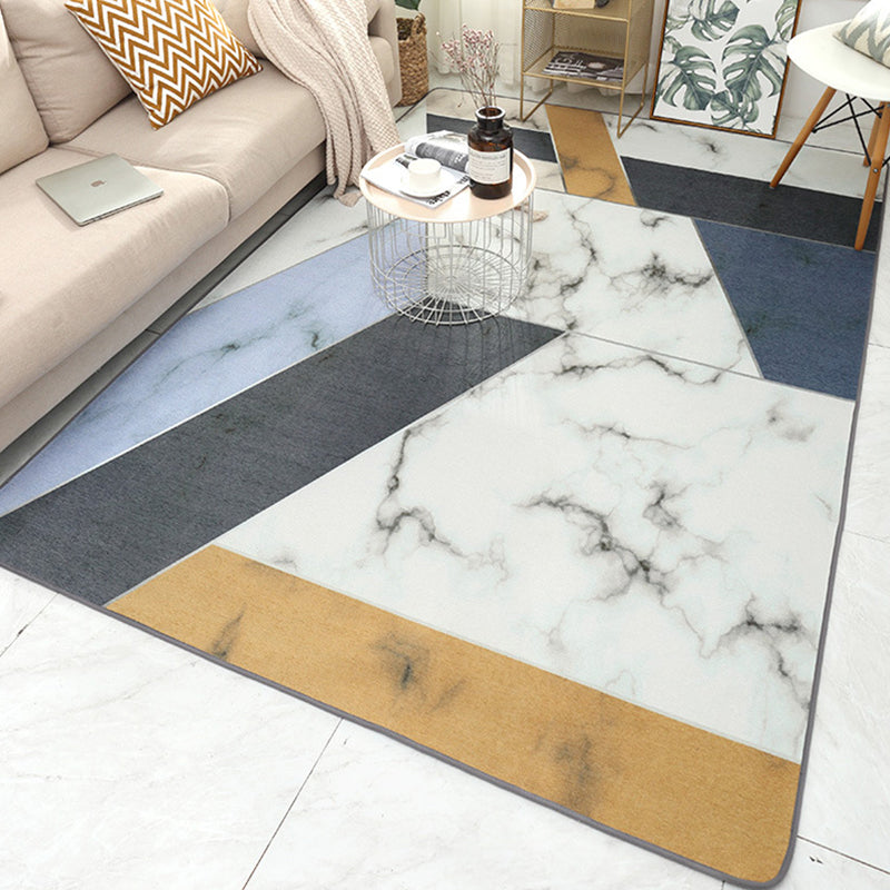 Glam Geometric Print Rug Multicolor Contemporary Rug Polypropylene Machine Wash Anti-Slip Pet Friendly Rug for Home Black-White Clearhalo 'Area Rug' 'Modern' 'Rugs' Rug' 2274646