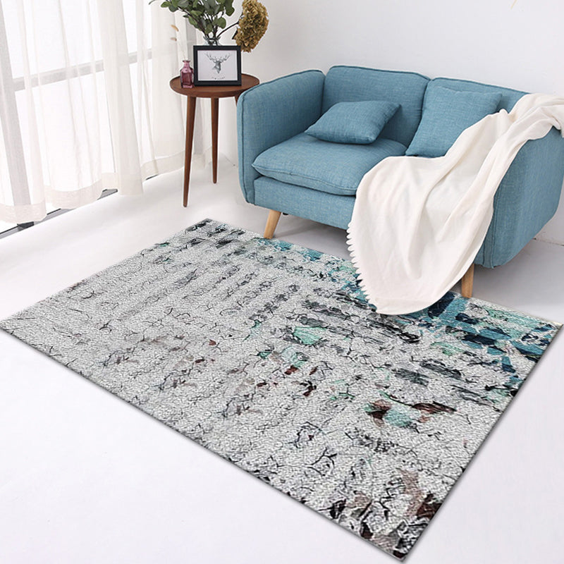 Multi-Color Modern Area Rug Polyester Geometrical Pattern Carpet Washable Stain Resistant Non-Slip Rug for Great Room Grey Clearhalo 'Area Rug' 'Modern' 'Rugs' Rug' 2274656