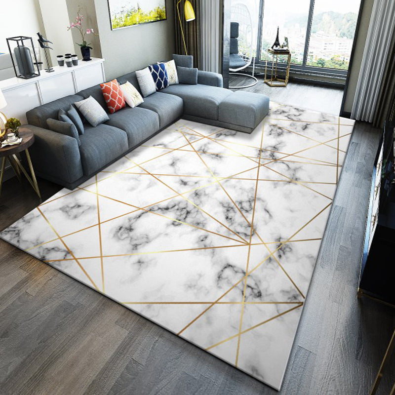 Fashion Modernism Rug Multi Colored Geometric Rug Stain Resistant Machine Wash Anti-Slip Backing Rug for Family Room Light Gray Clearhalo 'Area Rug' 'Modern' 'Rugs' Rug' 2274657