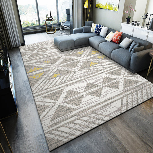 Fashion Modernism Rug Multi Colored Geometric Rug Stain Resistant Machine Wash Anti-Slip Backing Rug for Family Room Grey Clearhalo 'Area Rug' 'Modern' 'Rugs' Rug' 2274658