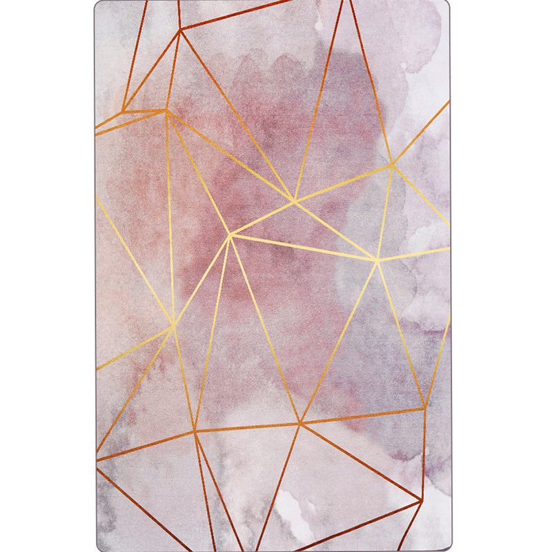Stylish Multicolor Nordic Rug Synthetics Geometric Watercolor Carpet Non-Slip Stain Resistant Machine Washable Rug for Drawing Room Clearhalo 'Area Rug' 'Modern' 'Rugs' Rug' 2274673