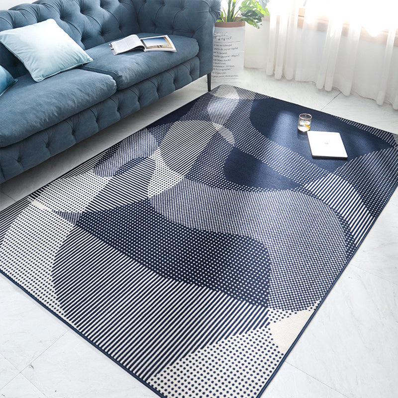 Stylish Multicolor Nordic Rug Synthetics Geometric Watercolor Carpet Non-Slip Stain Resistant Machine Washable Rug for Drawing Room Dark Gray Clearhalo 'Area Rug' 'Modern' 'Rugs' Rug' 2274689