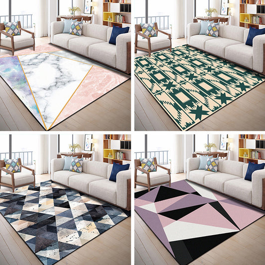 Bright Geometric Block Rug Multi-Colored Modern Carpet Polyester Machine Washable Anti-Slip Backing Pet Friendly Rug for Room Clearhalo 'Area Rug' 'Modern' 'Rugs' Rug' 2274704