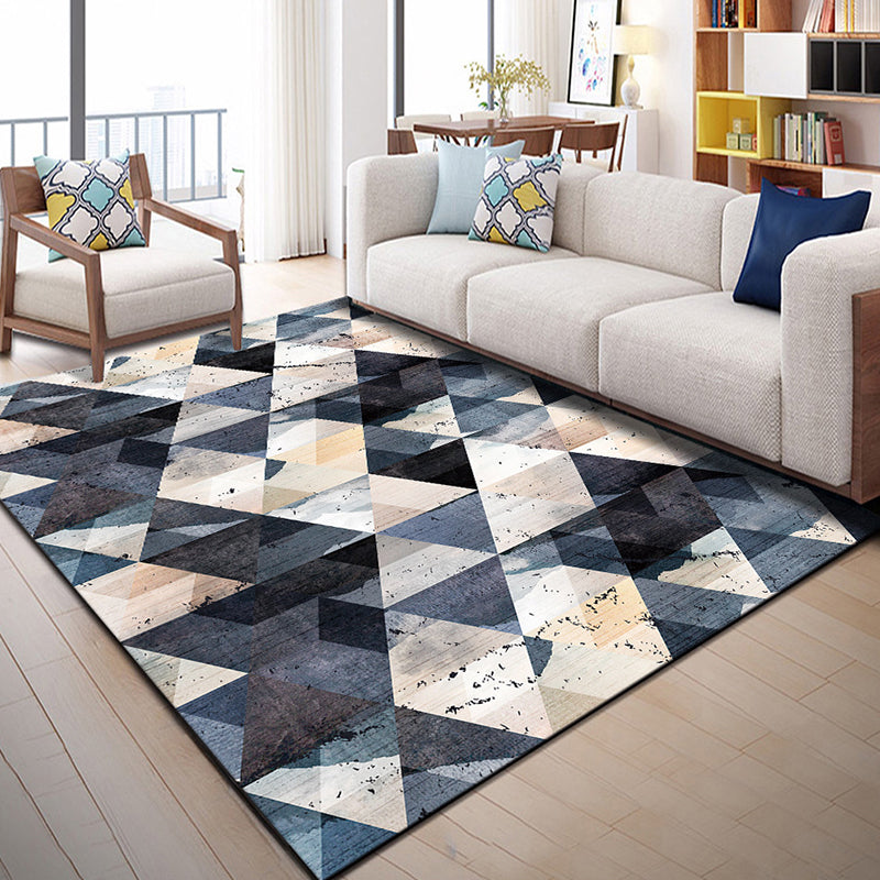Bright Geometric Block Rug Multi-Colored Modern Carpet Polyester Machine Washable Anti-Slip Backing Pet Friendly Rug for Room Dark Gray Clearhalo 'Area Rug' 'Modern' 'Rugs' Rug' 2274708