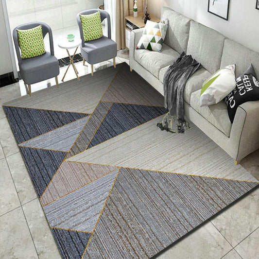 Colorful Triangle Print Rug Multicolor Modern Style Rug Synthetics Washable Stain Resistant Anti-Slip Rug for Home Dark Gray Clearhalo 'Area Rug' 'Modern' 'Rugs' Rug' 2274727