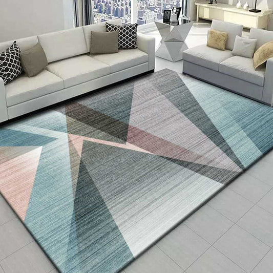 Multi Colored Bedroom Rug Modern Geometric Printing Carpet Polypropylene Washable Stain Resistant Anti-Slip Backing Rug Clearhalo 'Area Rug' 'Modern' 'Rugs' Rug' 2274735