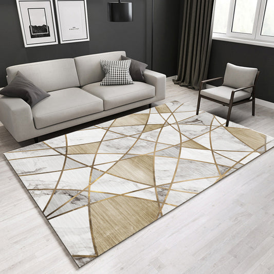 Retro Post-Modern Rug Multi Color Geometric Marble Print Rug Pet Friendly Stain Resistant Anti-Slip Rug for Room Light Brown Clearhalo 'Area Rug' 'Modern' 'Rugs' Rug' 2274764
