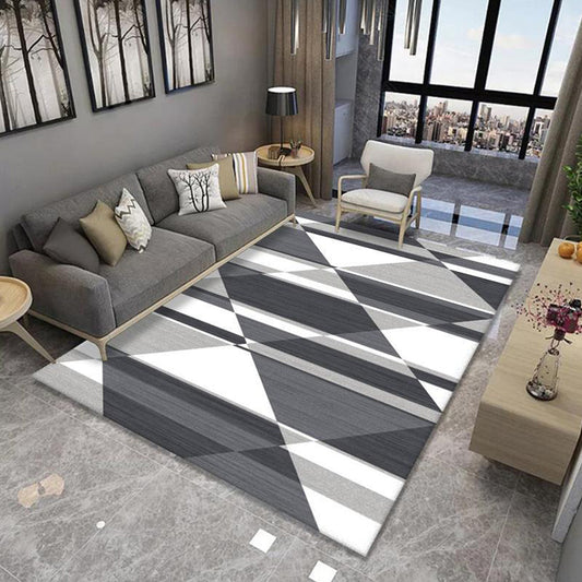 Multicolor Geometrical Print Rug Synthetics Modernist Rug Stain Resistant Non-Slip Backing Pet Friendly Rug for Great Room Dark Gray Clearhalo 'Area Rug' 'Modern' 'Rugs' Rug' 2274778