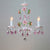 White Candlestick Chandelier Romantic Pastoral Iron Bedroom Ceiling Light with Pink Rose and Crystal Accent 3 White Clearhalo 'Ceiling Lights' 'Chandeliers' Lighting' options 2275212_1fce54c3-f08c-44ee-9054-4d6fd8d0f639