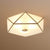 Simplicity Pentagonal Flushmount Ceiling Lamp Satin Opal Glass Flush-Mount Light in Brass Brass 15" Clearhalo 'Ceiling Lights' 'Close To Ceiling Lights' 'Close to ceiling' 'Flush mount' Lighting' 2275242