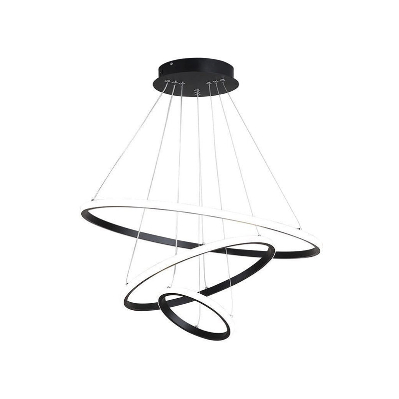 Circular LED Ceiling Suspension Lamp Minimalism Acrylic Chandelier for Dining Room Clearhalo 'Ceiling Lights' 'Chandeliers' 'Modern Chandeliers' 'Modern' Lighting' 2275301