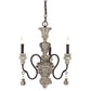 Candelabra Living Room Ceiling Lighting Traditional Resin 3 Heads Grey Chandelier Light Fixture Clearhalo 'Ceiling Lights' 'Chandeliers' Lighting' options 2275384