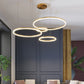 Tiered Hoop Living Room Chandelier Lighting Acrylic Minimalist LED Pendant Light in Gold Clearhalo 'Ceiling Lights' 'Chandeliers' 'Modern Chandeliers' 'Modern' Lighting' 2275493