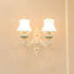 Flare Shaped Wall Sconce Transitional White Frosted Glass Wall Light Kit for Living Room 2.0 White C Clearhalo 'Wall Lamps & Sconces' 'Wall Lights' Lighting' 2275532