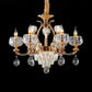 Chandelier Lighting Traditional Dining Room Hanging Light with Bowl Clear Rippled Glass Shade Clearhalo 'Ceiling Lights' 'Chandeliers' Lighting' options 2275608