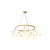 45-Bulb Living Room Chandelier Artistic Golden Pendant Lamp with Leaf Acrylic Shade Gold Clearhalo 'Ceiling Lights' 'Chandeliers' 'Modern Chandeliers' 'Modern' Lighting' 2275657