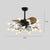 Firefly Hanging Fan Lighting Postmodern Metal Semi Flush Ceiling Light for Dining Room 30.0 Black Remote Clearhalo 'Ceiling Fans with Lights' 'Ceiling Fans' 'Modern Ceiling Fans' 'Modern' Lighting' 2275679