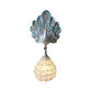 1 Light Wall Mount Light with Peacock Decoration Resin Vintage Bedroom Sconce Light in Green/Silver/Blue Clearhalo 'Wall Lamps & Sconces' 'Wall Lights' Lighting' 227616