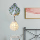 1 Light Wall Mount Light with Peacock Decoration Resin Vintage Bedroom Sconce Light in Green/Silver/Blue Green Clearhalo 'Wall Lamps & Sconces' 'Wall Lights' Lighting' 227620