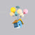 Blue Balloon House Hanging Lamp Cartoon 6 Bulbs Wooden Chandelier with Multi-Colored Glass Shade Blue Clearhalo 'Ceiling Lights' 'Chandeliers' Lighting' options 2282311_2376c823-f04e-4f81-a479-544a7f866af1