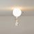 Creative Balloon Ceiling Mount Light Silica Gel 1 Bulb Bedroom Flush Light with Astronaut Decoration White 8" B Clearhalo 'Ceiling Lights' 'Close To Ceiling Lights' 'Close to ceiling' 'Flush mount' Lighting' 2282360