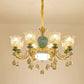 Crystal Clear Chandelier Floral Luxury Traditional Hanging Light for Living Room Clearhalo 'Ceiling Lights' 'Chandeliers' Lighting' options 2282493
