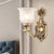 Ruffle Bedroom Wall Light Traditional Wavy Glass Bronze Finish Wall Sconce Light 1.0 Bronze Clearhalo 'Wall Lamps & Sconces' 'Wall Lights' Lighting' 2282511