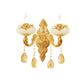 Candle Living Room Wall Sconce Antiqued Imitation Jade Gold Finish Wall Lamp with Crystal Drop Clearhalo 'Wall Lamps & Sconces' 'Wall Lights' Lighting' 2282577