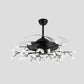 42" Wide Firefly Pendant Fan Lamp Modern Metal Dining Room Semi Flush Mount Ceiling Light 56.0 Black Remote Clearhalo 'Ceiling Fans with Lights' 'Ceiling Fans' 'Modern Ceiling Fans' 'Modern' Lighting' 2282589