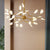 Postmodern Style 30-Light Chandelier Brass Firefly Hanging Light with Acrylic Shade Clear Clearhalo 'Ceiling Lights' 'Chandeliers' 'Clear' 'Industrial' 'Modern Chandeliers' 'Modern' 'Tiffany' 'Traditional Chandeliers' Lighting' 2282604
