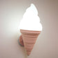 Childrens Ice Cream Shaped Wall Lamp Fixture Plastic Bedroom LED Wall Light Sconce Pink White Clearhalo 'Wall Lamps & Sconces' 'Wall Lights' Lighting' 2282644
