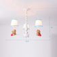 Resin Animal Hanging Ceiling Light Cartoon White Finish Chandelier with Empire Shade Clearhalo 'Ceiling Lights' 'Chandeliers' Lighting' options 2282685