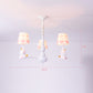 Resin Animal Hanging Ceiling Light Cartoon White Finish Chandelier with Empire Shade 3 White Unicorn Clearhalo 'Ceiling Lights' 'Chandeliers' Lighting' options 2282695_9d491c84-2006-460e-8469-0439cc01e5f0