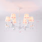 Resin Animal Hanging Ceiling Light Cartoon White Finish Chandelier with Empire Shade 6 White Horse Clearhalo 'Ceiling Lights' 'Chandeliers' Lighting' options 2282699_6d1e5614-a904-4558-9b3c-e6789129154c