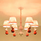 Cartoon Chandelier Lighting White Conical Suspension Light with Tapered Fabric Shade for Kids Room Clearhalo 'Ceiling Lights' 'Chandeliers' Lighting' options 2282711