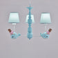 Empire Shade Girls Bedroom Chandelier Fabric Kids Style Hanging Light with Whale Decor Clearhalo 'Ceiling Lights' 'Chandeliers' Lighting' options 2282734