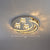Crescent and Star Shape Flush Lamp Modern Clear Crystal Stainless Steel Semi Flush Mount Ceiling Light for Bedroom Clear 16" Clearhalo 'Ceiling Lights' 'Close To Ceiling Lights' 'Close to ceiling' 'Semi-flushmount' Lighting' 2282821