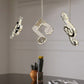 Minimalistic Music Note Hanging Light Fixture Beveled Crystal Restaurant Multi Light Ceiling Light in Clear Clearhalo 'Ceiling Lights' 'Modern Pendants' 'Modern' 'Pendant Lights' 'Pendants' Lighting' 2282838