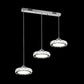 Circular Dining Room LED Suspension Light Clear Crystal 3-Head Modern Multiple Hanging Lamp Clear Linear Clearhalo 'Ceiling Lights' 'Modern Pendants' 'Modern' 'Pendant Lights' 'Pendants' Lighting' 2282845
