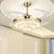 4-Blade Tiered Round Bedroom Hanging Fan Light Crystal Modernist LED Semi Flush Light in Gold, 42" W Gold Remote Clearhalo 'Ceiling Fans with Lights' 'Ceiling Fans' 'Modern Ceiling Fans' 'Modern' Lighting' 2282854
