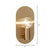 Exposed Bulb Design Sconce Light Postmodern Metal 1-Light Gold Finish Wall Light with Oval Backplate Gold Clearhalo 'Cast Iron' 'Glass' 'Industrial' 'Modern wall lights' 'Modern' 'Tiffany' 'Traditional wall lights' 'Wall Lamps & Sconces' 'Wall Lights' Lighting' 2282973