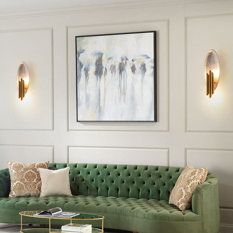 Simplicity Oval Sconce Fixture 2-Light Metal Living Room Wall Mount Lamp with Tube Shade Clearhalo 'Cast Iron' 'Glass' 'Industrial' 'Modern wall lights' 'Modern' 'Tiffany' 'Traditional wall lights' 'Wall Lamps & Sconces' 'Wall Lights' Lighting' 2282989