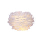 Hemispherical Wall Mounted Lamp Nordic Feather 1 Bulb White Wall Sconce Lighting Clearhalo 'Modern wall lights' 'Modern' 'Wall Lamps & Sconces' 'Wall Lights' Lighting' 2283071