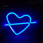 White Arrow and Loving Heart Night Light Modern Romantic LED Plastic Table Lamp for Girls Room White Battery Blue Clearhalo 'Night Lights' 'Wall Lights' Lighting' 2283176